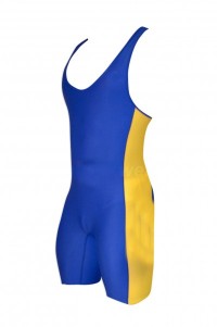 SKTF011 color matching conjoined wrestling suit weightlifting sweatshirt fitness elastic tights 90% polyester +10% lycra weightlifting training suit factory shop detail view-4